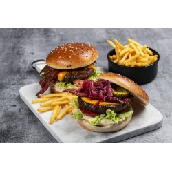  Burger boeuf Black pepper et pickles oignon 