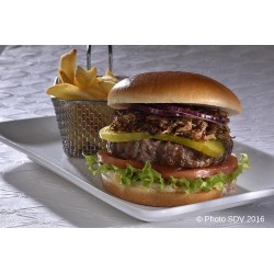  Gourmet burger steak de boeuf effiloché poulet bbq 
