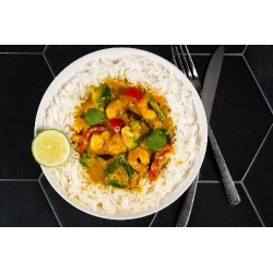  Curry jaune thaï aux crevettes 