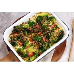  Gratin de brocoli aux crispy onions 