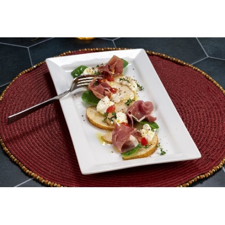  Carpaccio de poires, jambon, vinaigre Piment 