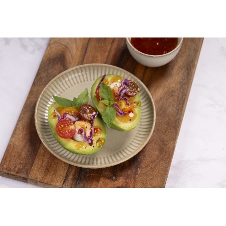  Demi avocat tomate mozza 