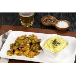  Curry de poulet et écrasé de pomme de terre 