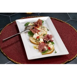  Carpaccio de poires, jambon, vinaigre Piment 