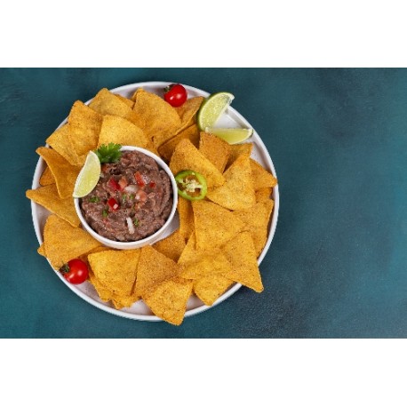  Dip refried beans et nachos 